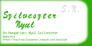 szilveszter nyul business card